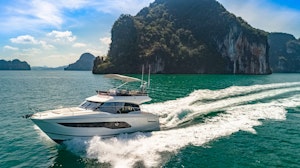  Prestige Yachts 460 maximu guest cruising capacity is 10 but we recommend this boat for groups 2-8 persons.